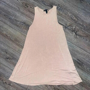 Medium beige soft simple shirt dress